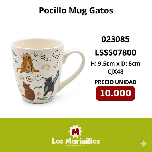Pocillo Mug Gatos
