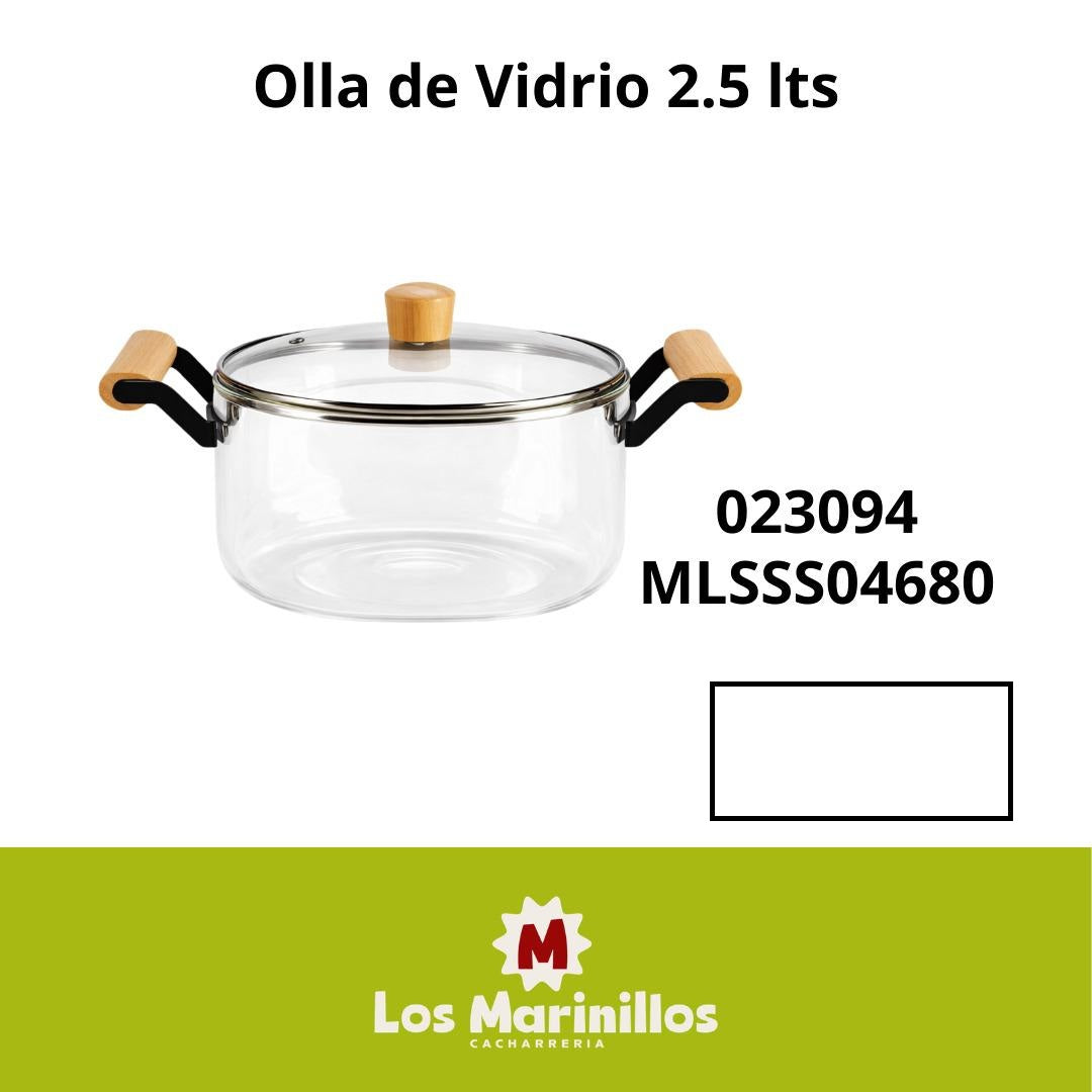 Olla de vidrio 2.5lt