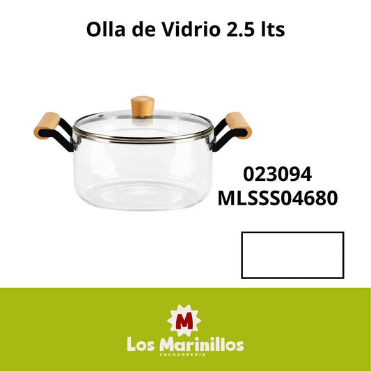 Olla de vidrio 2.5lt